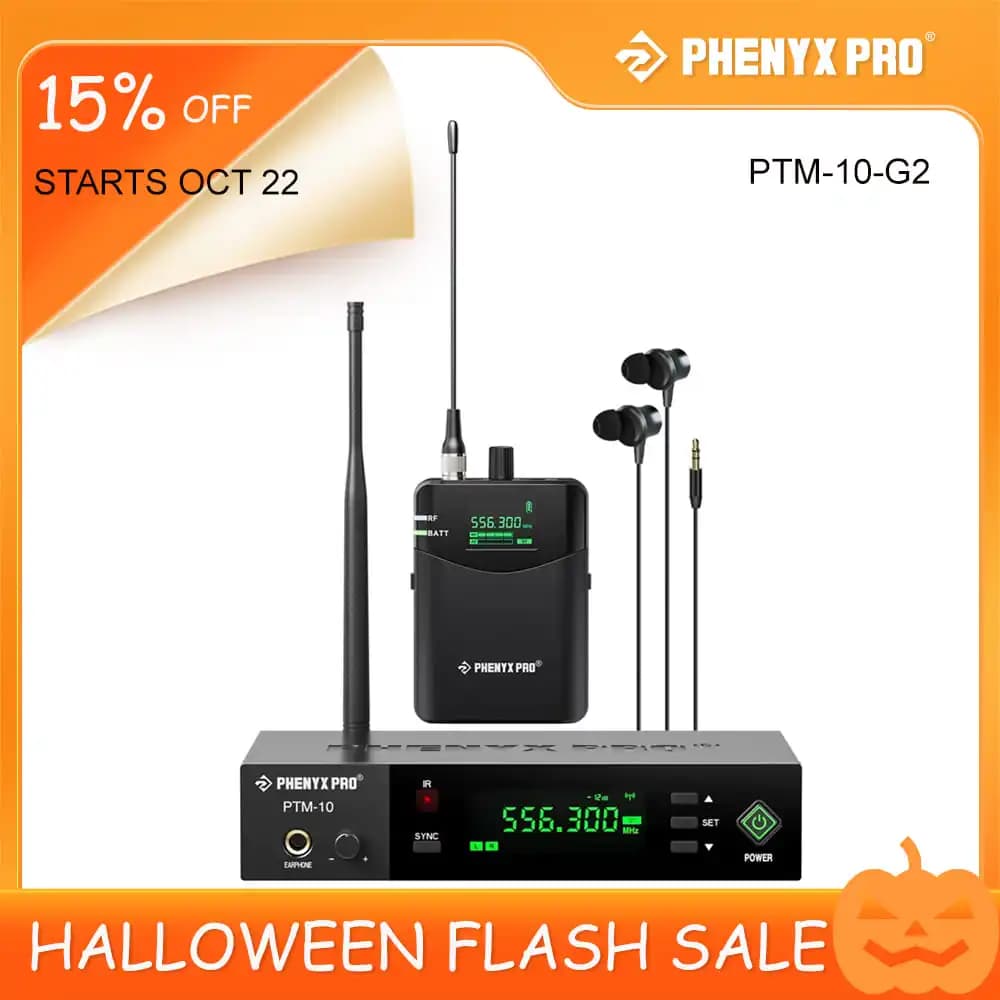 PTM-10-G2 Phenyx Pro Stereo Wireless in-ear monitor System Auto Scan with Frequency Synchronization 63 Selectable Frequencies