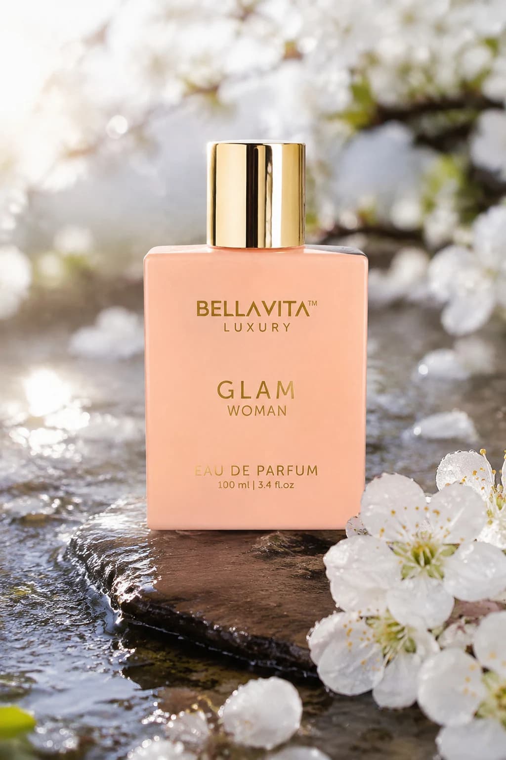 BellaVita Luxury Glam Woman Eau De Parfum Spray 100ml/3.4fl.Oz, Long Lasting Floral Honey Perfume For Daily Wear, Evening And Gift