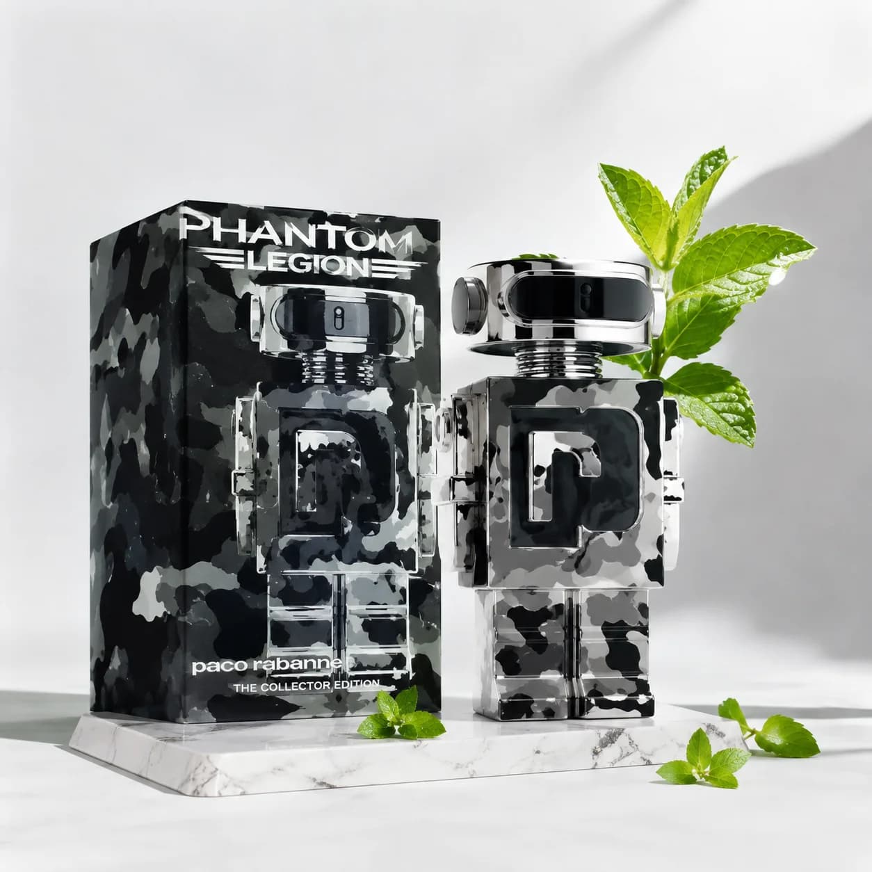 Fresh Woody Aromatic Eau de Toilette, Phantom Edition Collector Spray with Lavender, Citrus, Aquatic Notes and Amber, Camouflage Robot Bottle, 100 ml / 3.4 fl. oz