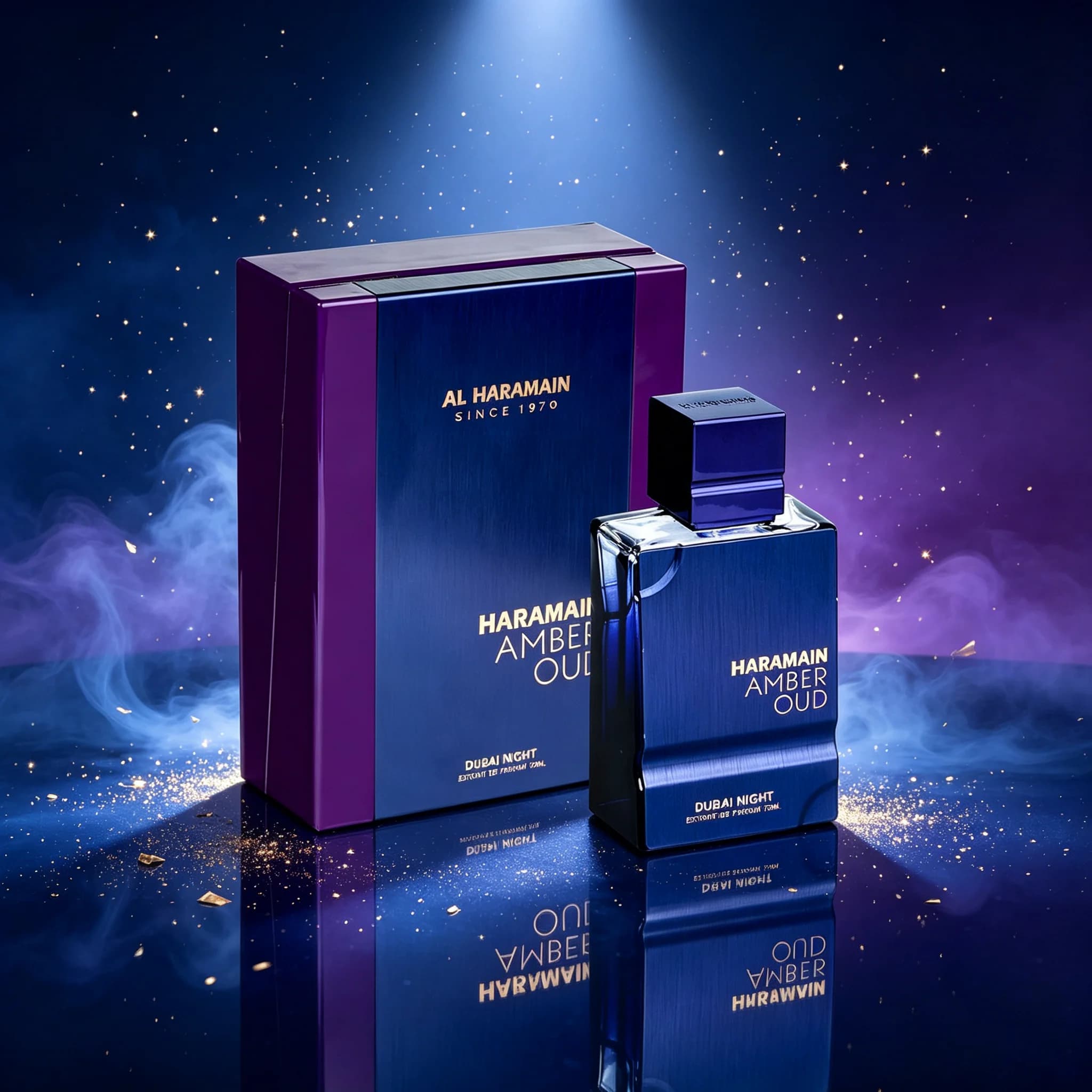 Al Haramain Amber Oud - Dubai Night - Cologne for Men and Women - Bergamot, Tonka Bean Fragrances - Long Lasting Perfume for Men and Women - 2 oz