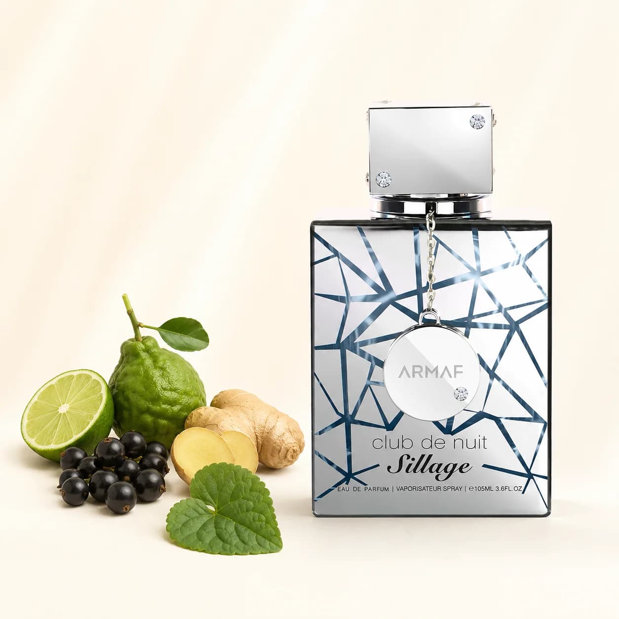 Armaf Club de Nuit Sillage EDP Perfume 105ml Silver Blue Crack Mirror Bottle Unisex Long Lasting Fragrance Spray Luxury Gift For Men Women Club Dating Daily Wear