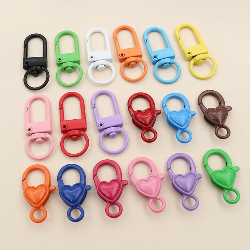 10pcs 26x19/33x13mm Snap Lanyard Swivel Lobster Claw Clasp Hooks DIY Jewelry Making Accessories Findings for Keychains…