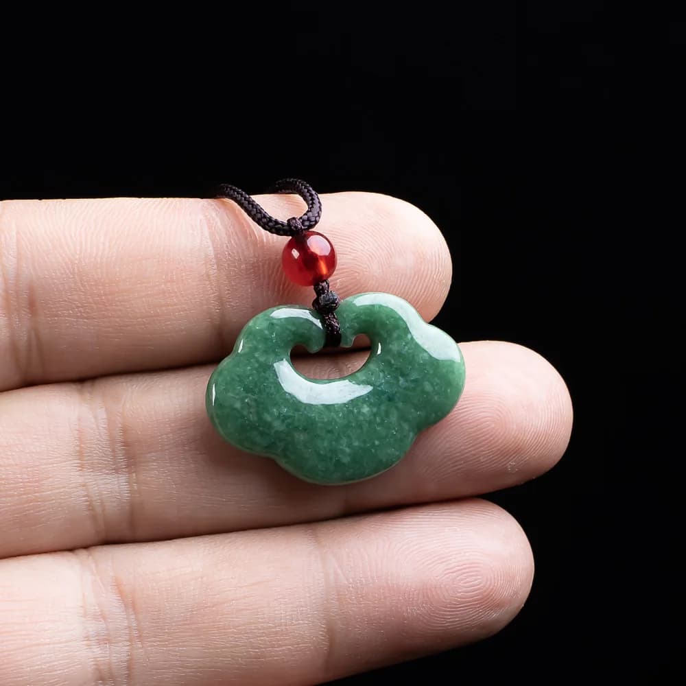 Natural Myanmar Jadeite Ruyi Pendant Necklace Fashion Carved Amulet Real Jade Jewelry Designer Accessories Gifts for…