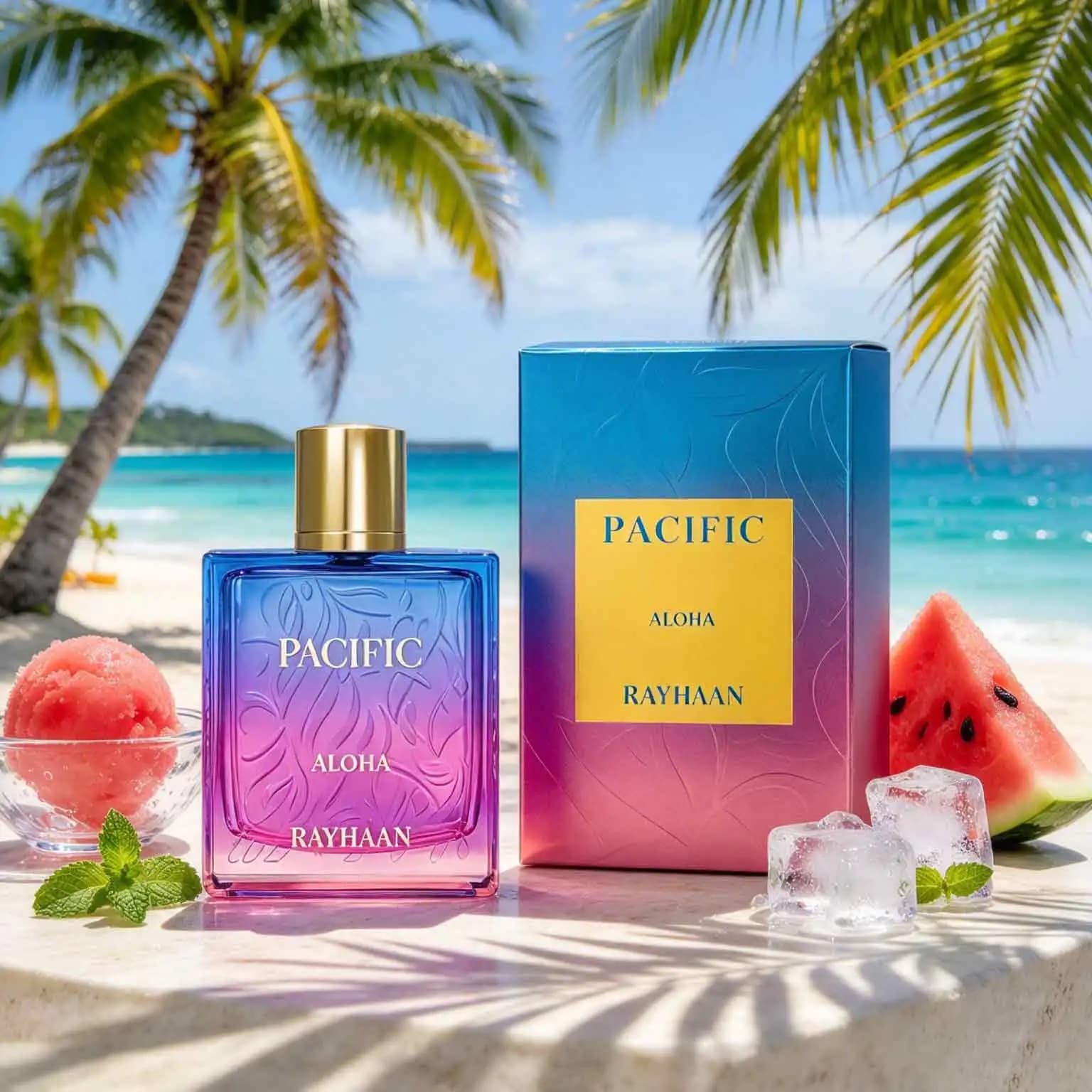 RAYHAAN Pacific Aloha – Neutral Perfume Spray, Fruity, Tropical, Marine, Sweet, Lasting Fragrance, 3.4oz/100ml, Blood…