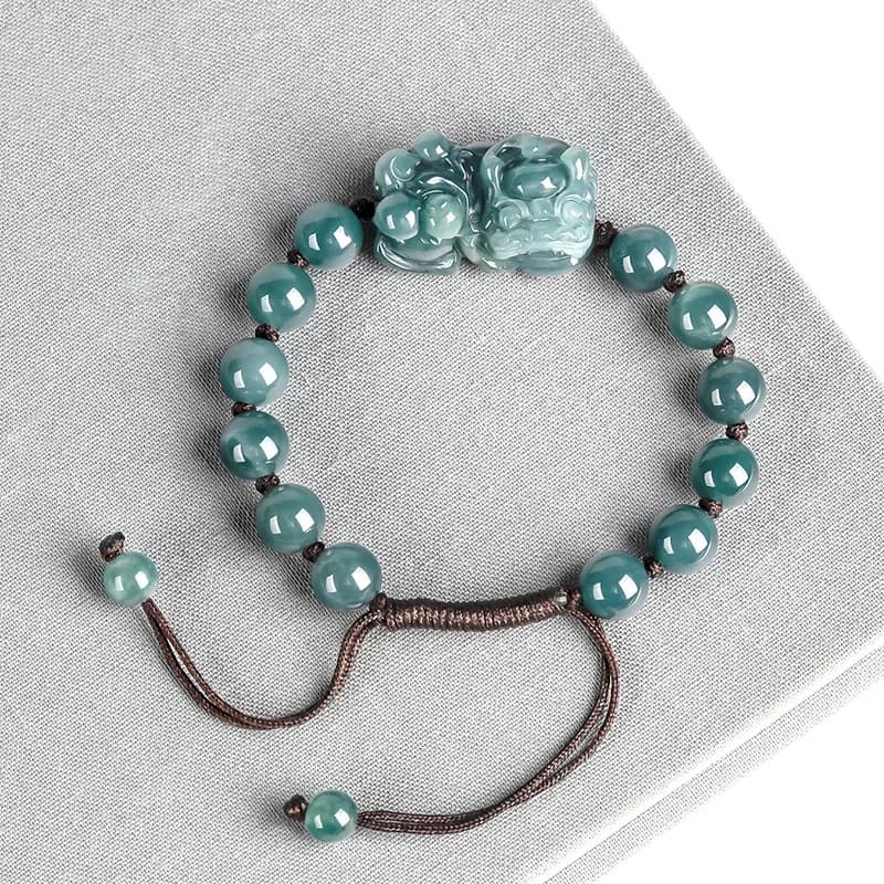 Burmese Jadeite Pixiu Bracelets Bangle Blue Amulet Natural Man Women Bangles Jewelry Gifts Bracelet Designer Jade Luxury