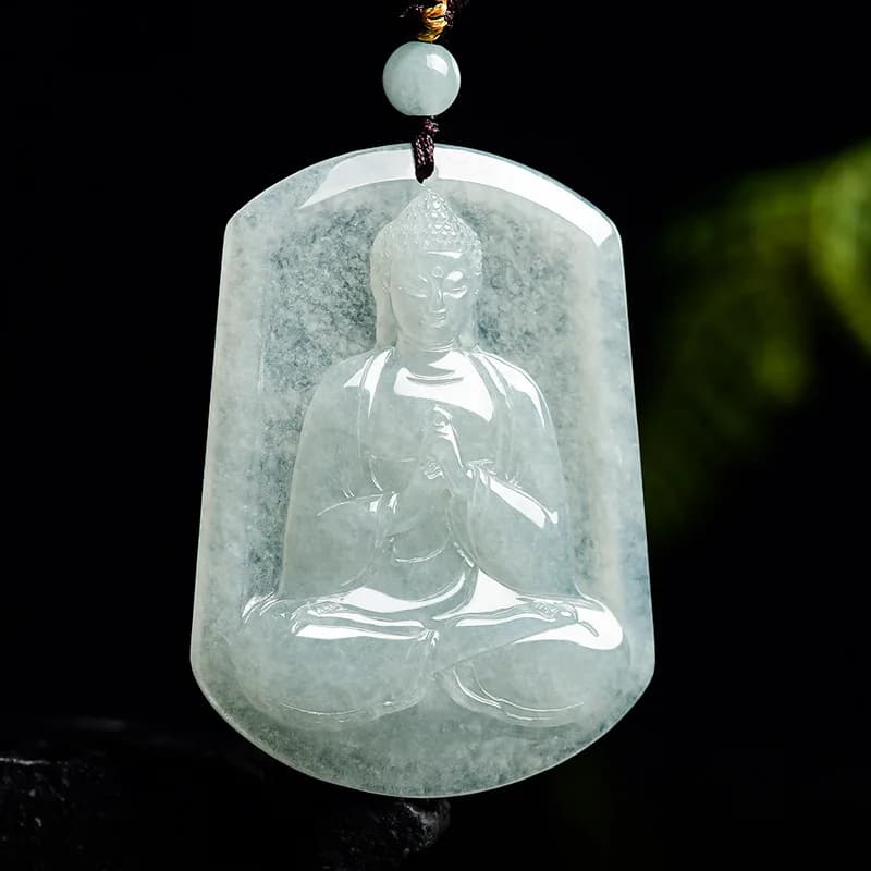 Natural Myanmar Emerald Tathagata Buddha Pendant Jadeite Necklace Jewelry Charm Designer Luxury Lucky Gifts for Women…