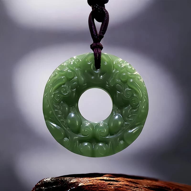 Real Hetian Jade Pixiu Pendant Necklace Carved Jewelry Amulet Men Designer Gemstone Natural Stone Charm Luxury Gift…