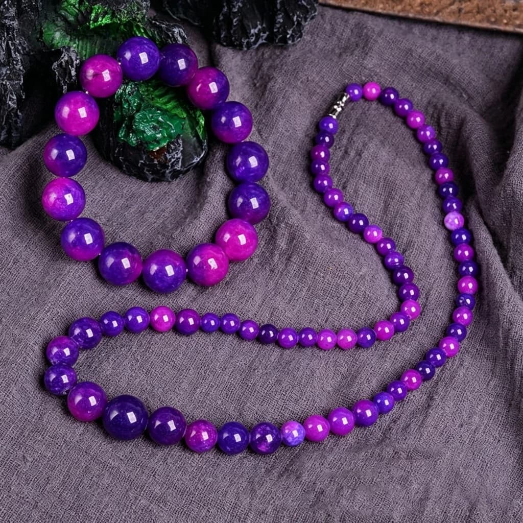 Natural Real Jade Beaded Bracelet Necklace Beads Bangle Luxury Talismans Gemstone Charm Fashion Carved Jewelry Gifts for Women