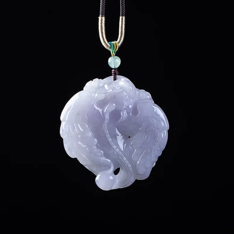 Natural Burmese A-grade Ruyi Pixiu , violet men's pendant, women's jadeite ornament