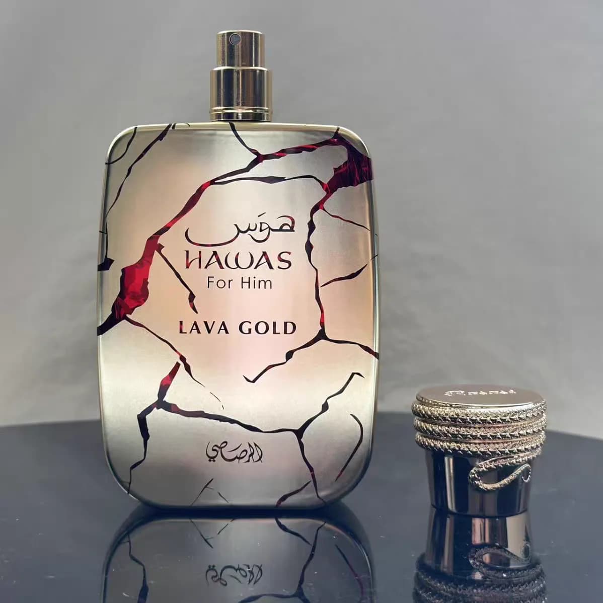 Hawas Lava Gold For Him Perfume 100Ml, Atmospheric Fall‑Winter Must‑Have Scent, Saffron‑Cinnamon Opens Hotly, Fig Softens Scent, Oud Amber Sandalwood As Base, Lava‑Style Vibe, Fully Show Noble Bold Te