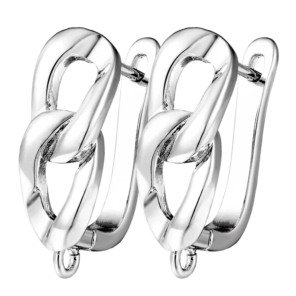 Juya 2Pcs Antiallergic Shvenzy Fasteners Basic Bales Earring Hook Clasps Accessories For DIY Women's Charms Earrings…
