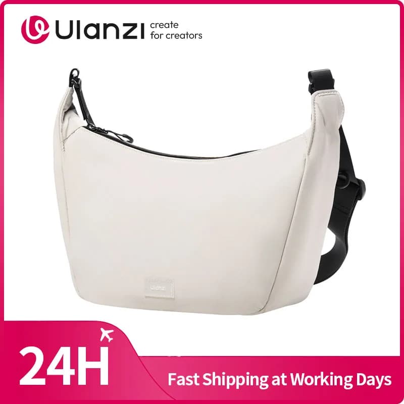 Ulanzi HMN1 Lunar Sling Bag White/Black Crossbody Bag Travel Bag for Camera Smartphone Fill Light