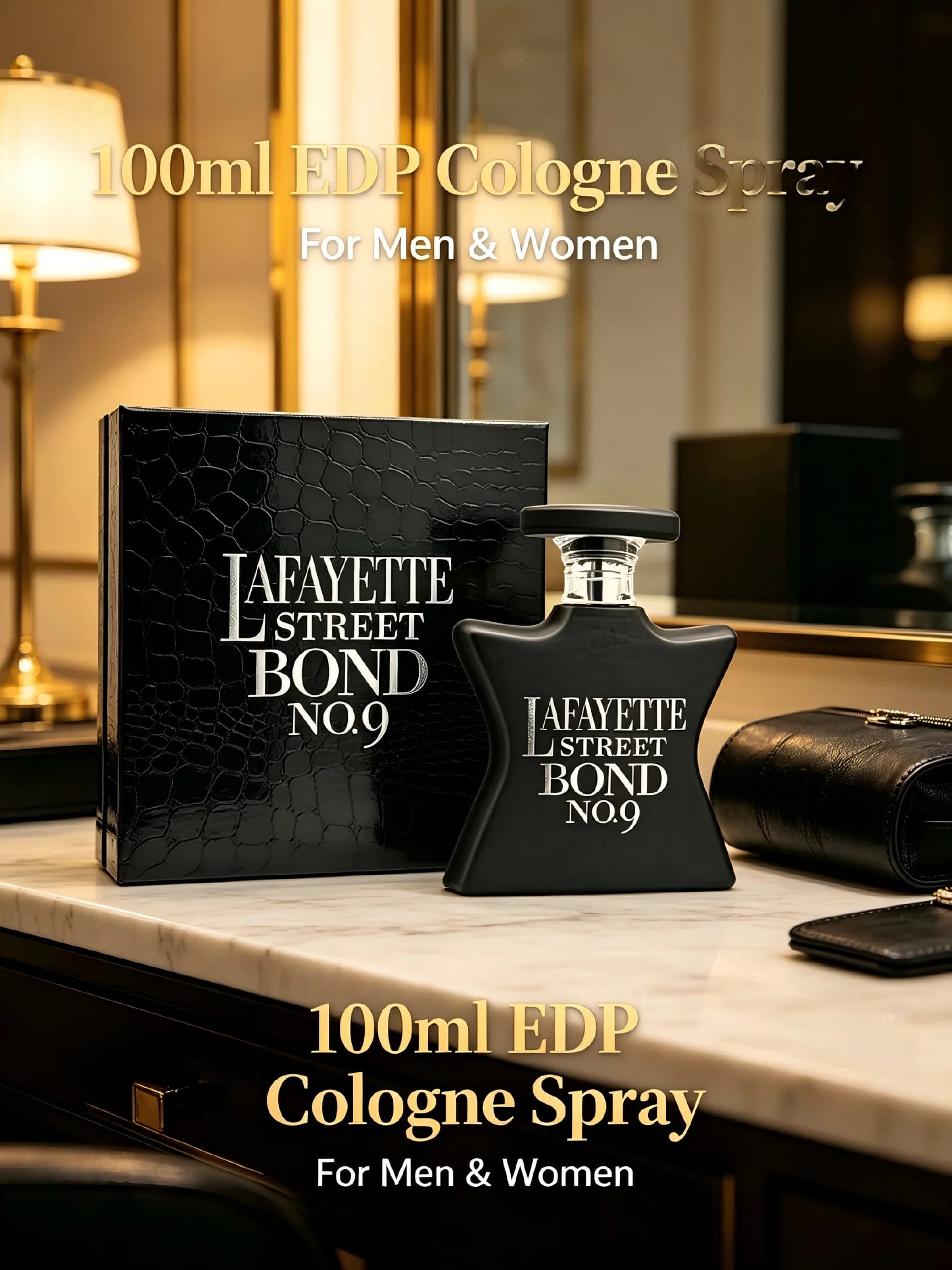 New Arrival Bond No.9 Lafayette Street EDP 100ml 3.3oz Black Star Perfume Bergamot Apple Vanilla Amber Wood Long Lasting Fragrance Men Women Labor Day Halloween Thanksgiving Black Friday Cyber Monday 