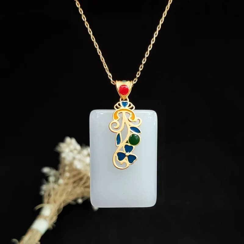 Jade Pendant Necklace Amulet Chalcedony 925 Silver Real Choker Man Pendants Fashion Accessories Chinese Stone Jewelry…