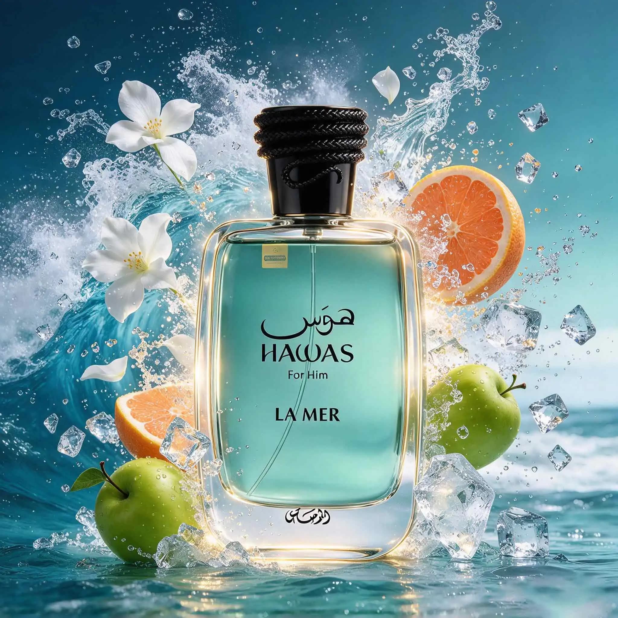 La Mer Hawas For Him Men’s Perfume 100Ml,Vivid Ocean Fragrance,100ml3.4oz,Multi-Layer Aquatic Scent. Long-Lasting And…