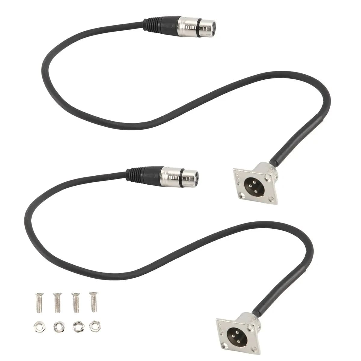 Fits for 2 Pack D Type XLR Cable , Pass Through Connector, D XLR Male to Female for Premium Stage Box, Patch Panel,…