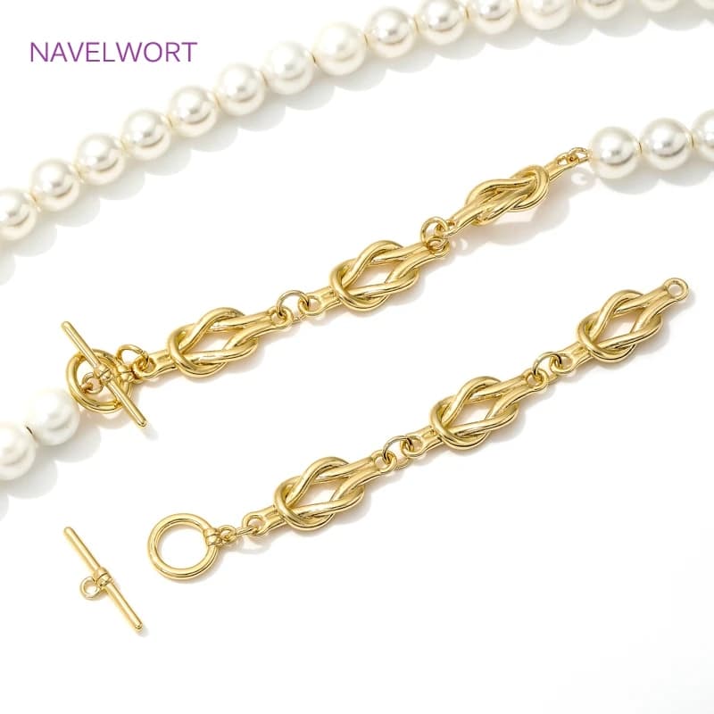 18K Gold Plated OT Clasps Toggle Clasp For Jewelry Making,Brass Bracelet Connector Clasps,For DIY Necklace Making…
