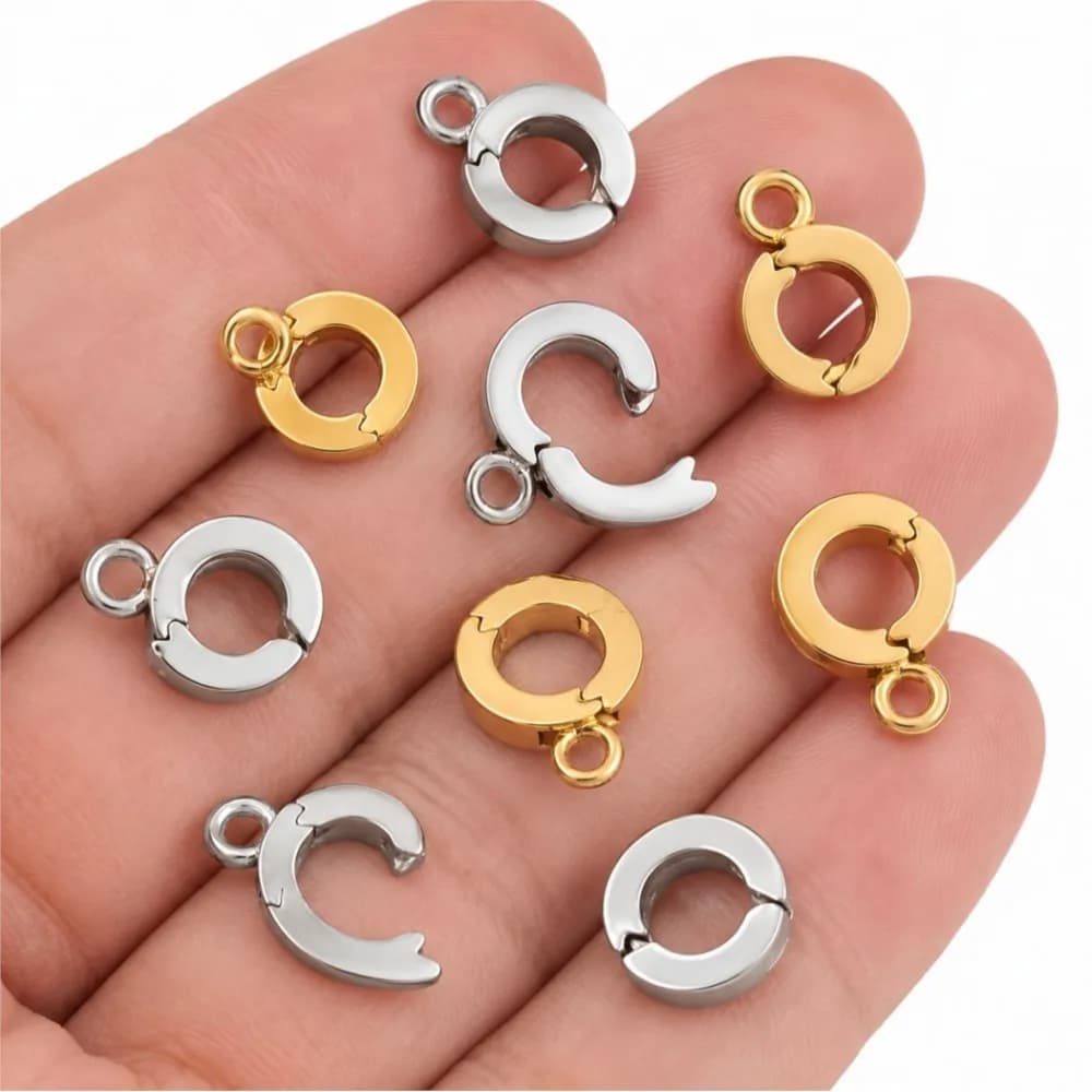 1pc 2pcs Stainless Steel Bails For Pendant Necklace Enhancer Pendant Holder For Jewelry DIY Bracelet Necklace Making…