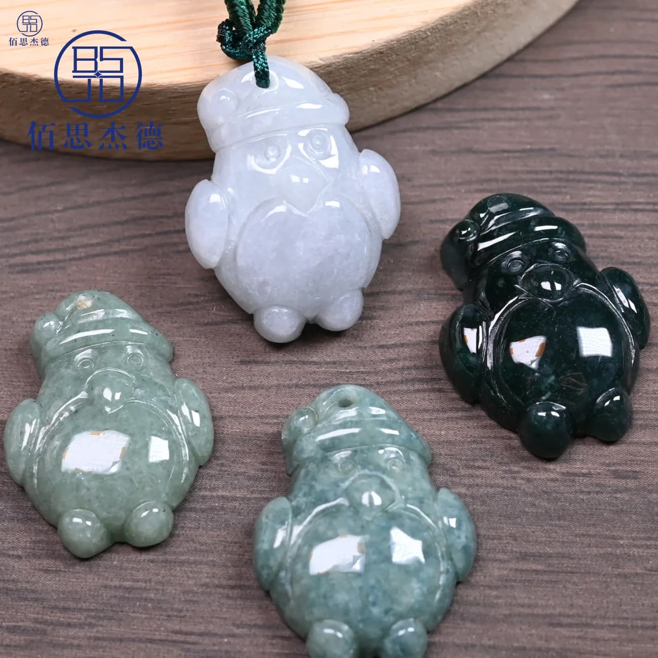 Myanmar Jadeite Santa Claus Pendant Charm Talismans Accessories Luxury Necklace Natural Jewelry Real Jade Gifts for…