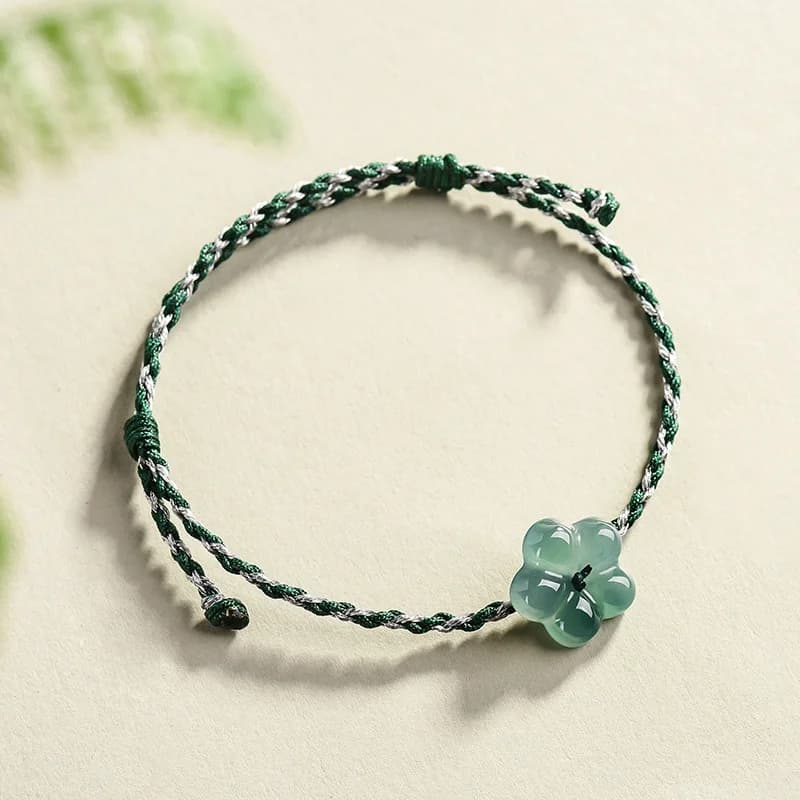 Burmese Jadeite Flower Bracelet Natural Jade Charm Fashion Accessories Vintage Gifts for Women Talismans Luxury Bangle
