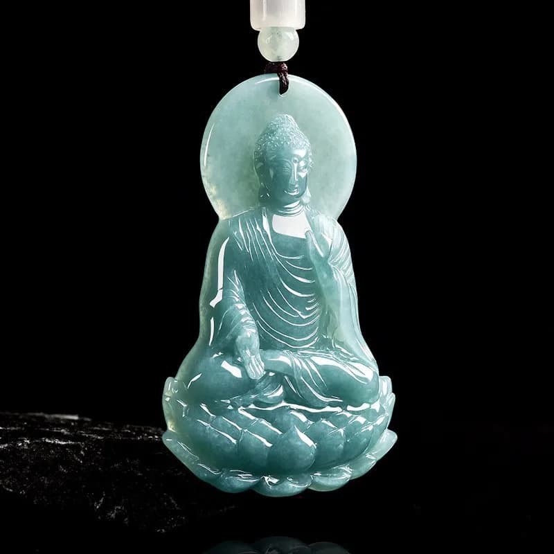 Natural Burmese Jadeite Buddha Pendant Necklace Fashion Real Jade Gemstone Jewelry Luxury Talismans Accessories Gifts…