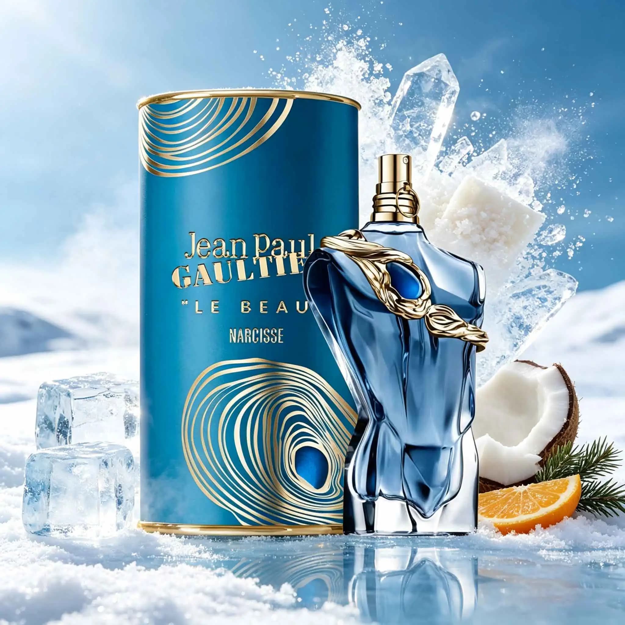 Le Beau Narcisse Luxury Gift‑Box Perfume. Peacock‑Blue Gilded Canister Plus Artistic Bottle. Aquatic Floral‑Woody…