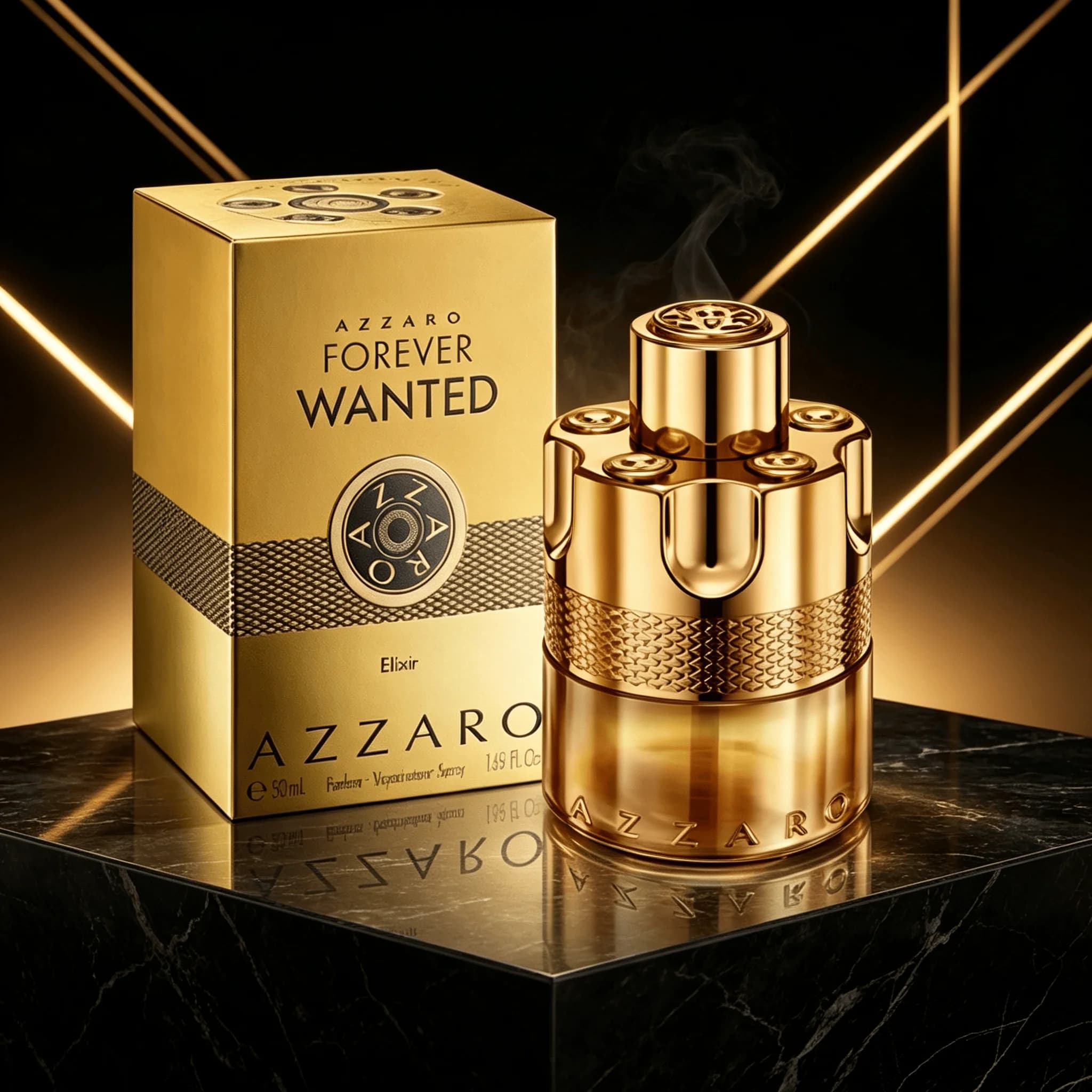 Azzaro Forever Wanted Elixir Perfume Spray 3.38 Fl Oz 100ml For Men Long‑Lasting Leather Accord Raspberry Woody Fruity…