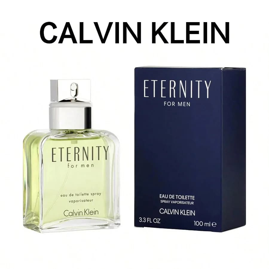 Calvin Klein Eternity men Eau De Toilette Spray 100ml Aromatic Fougere Men's Perfume Original Authentic Product Long-Lasting Fragrance