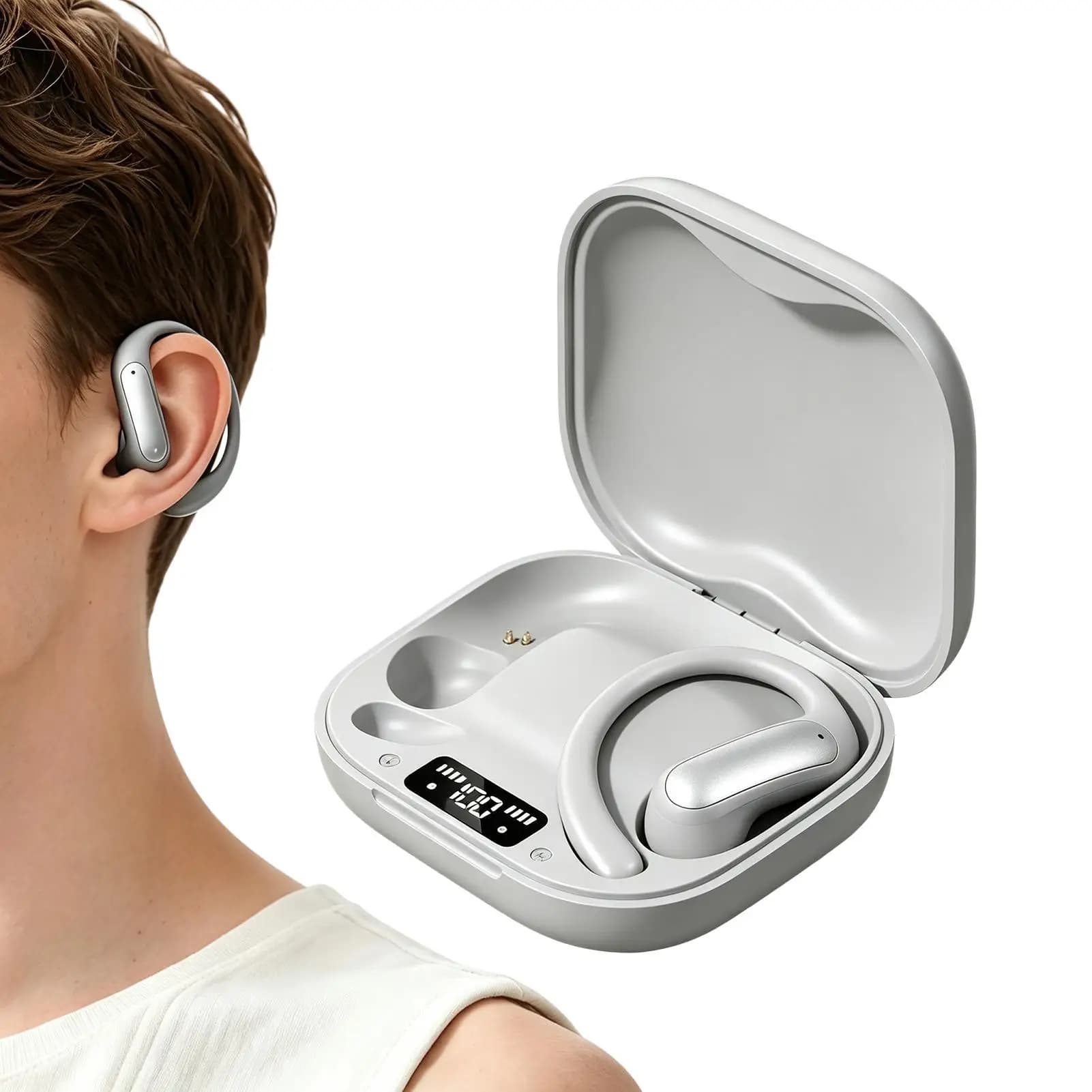AI Translation Earbuds AI Intelligent Wireless Open Ear Translator Earphones Wireless Meeting Translation Earbuds For…