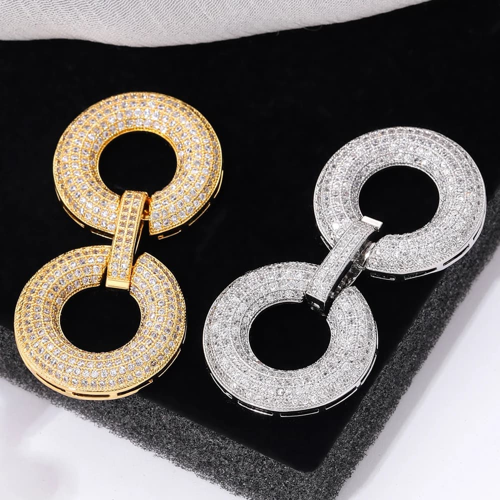 Juya 18K Gold Silver Plated Decorative Fastener Locks Closure Clasps Accessories For DIY Needlwork Beads Pearls Jewelry Making