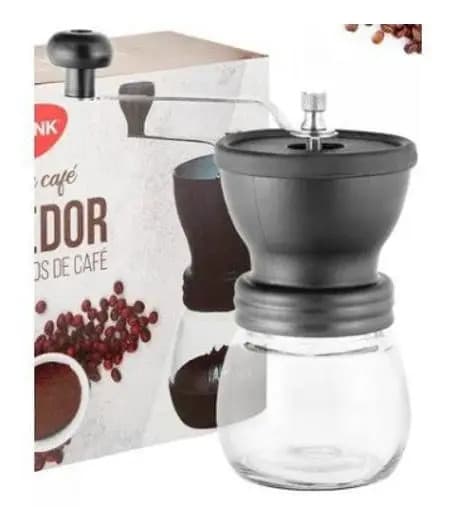 Moedor Café Manual Inox Cerâmica Vidro 80g LIP MOEDOR Cinza