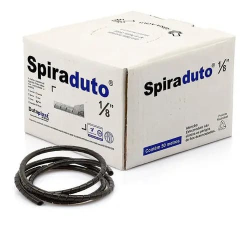 Spiraduto Organizador Cabos Dutoplast Preto 20m