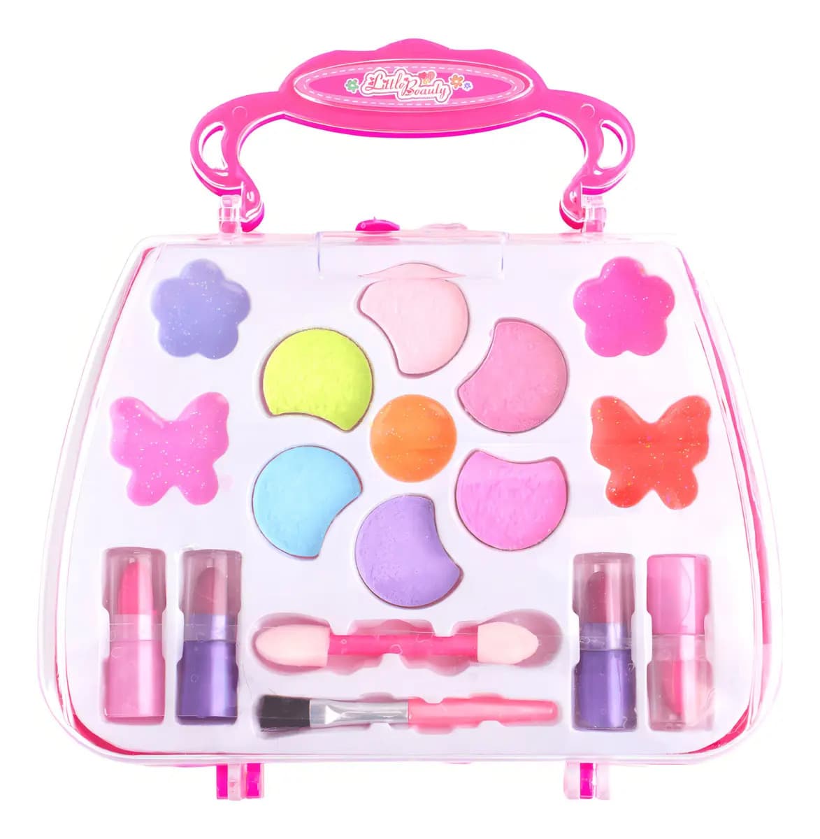 Kit Maleta Estojo Maquiagem Infantil Beauty Sombras Batom