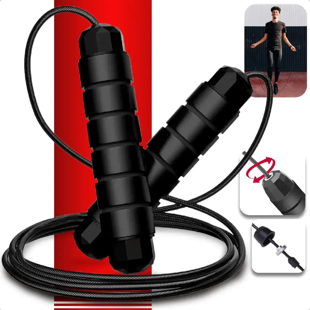 Kit Corda Pular Perpetua Speed Rope Gladius, Corda Crossover para Crossfit, Corda Pular Profissional para Treinos de…