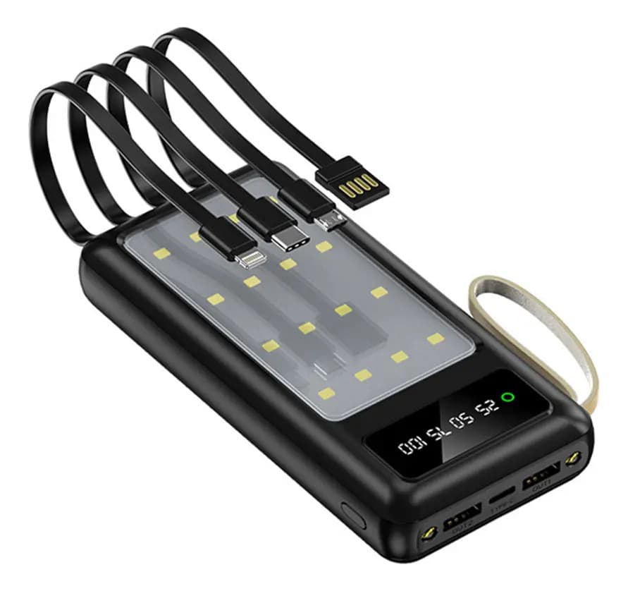 Carregador Portátil Power Bank 20000mAh Turbo 22.5W Preto
