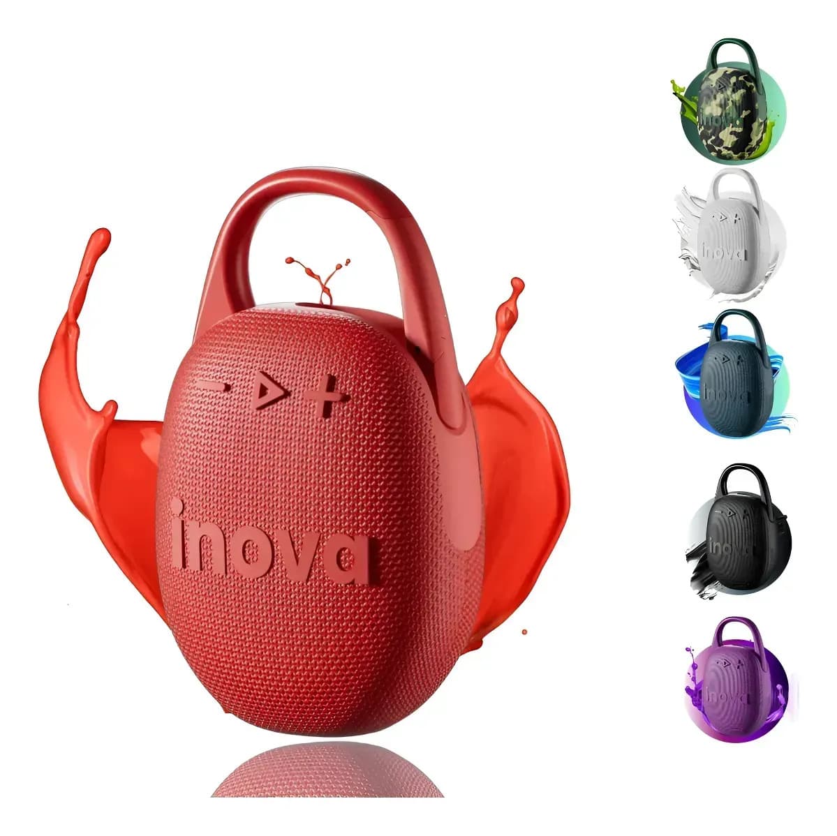 Caixa Som Bluetooth 5.1 Caixa Som Amplificador Caixa Inova Cor Vermelho 3v