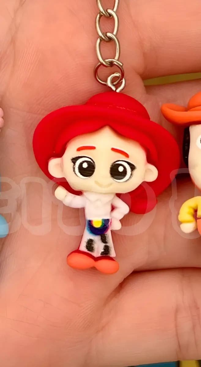 Chaveiro Divertido de Resina Vermelho da Conceito Hippie