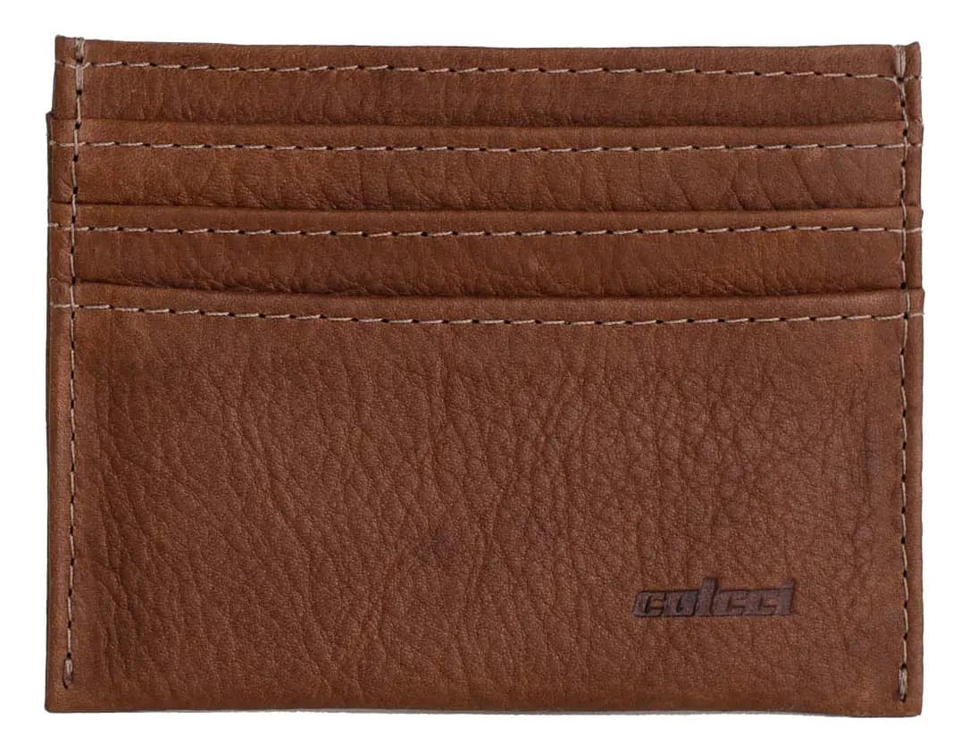 Porta Cartão Couro Colcci Classic Marrom Masculino