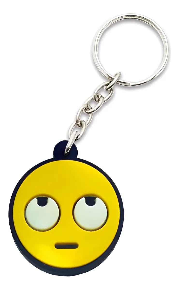 Chaveiro Yaay! Emoji Pensando Amarelo Divertido e Compacto