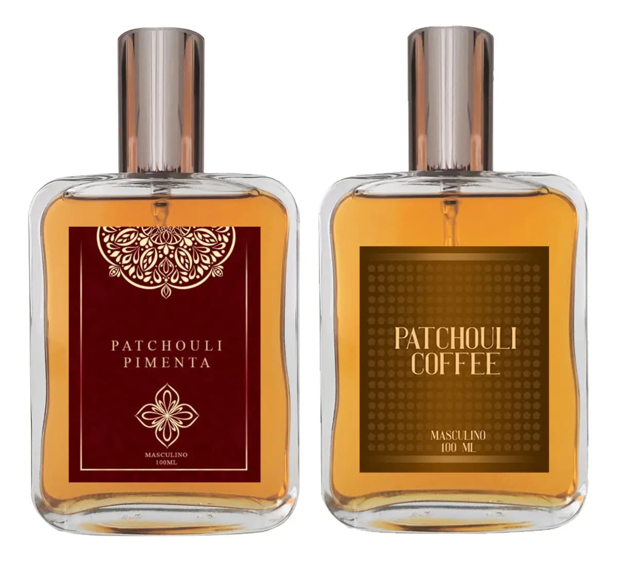 Perfume Masculino Essência do Brasil Kit Perfume - Patchouli Pimenta + Patchouli Coffee 100ml