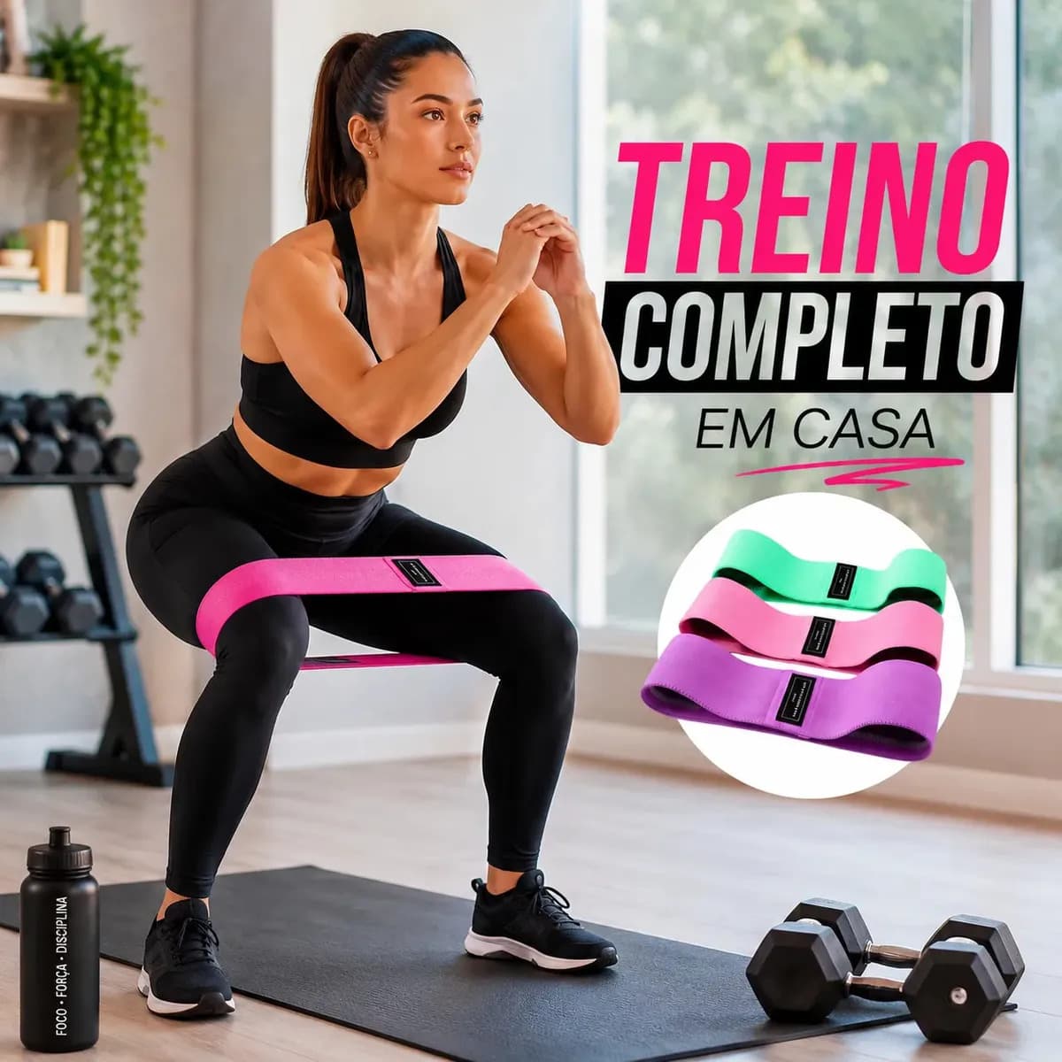Kit Elásticos Mini Band 3 Peças Thera Band Faixa Exercicio S Sortidos