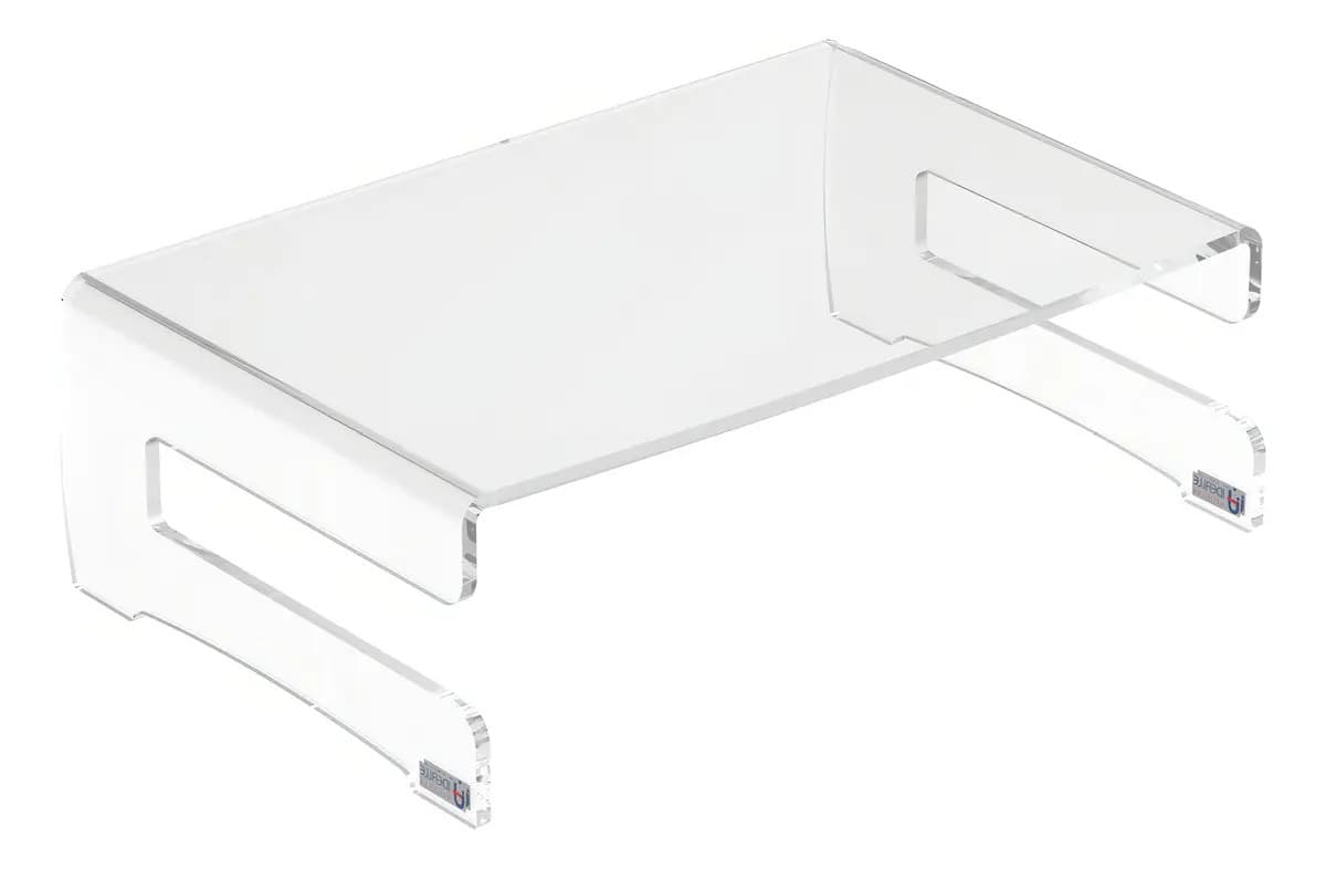 Suporte Monitor Acrílico P/ Monitor Led Lcd Com Apoio Cor Cristal