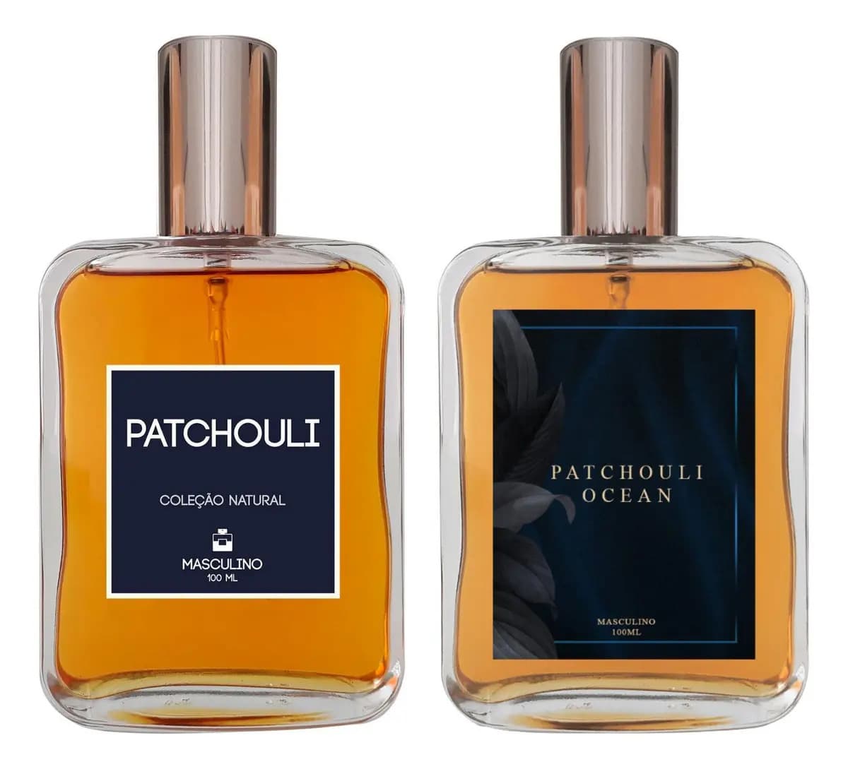 Kit Perfume Masculino Essência do Brasil: Patchouli Clássico e Ocean 100ml