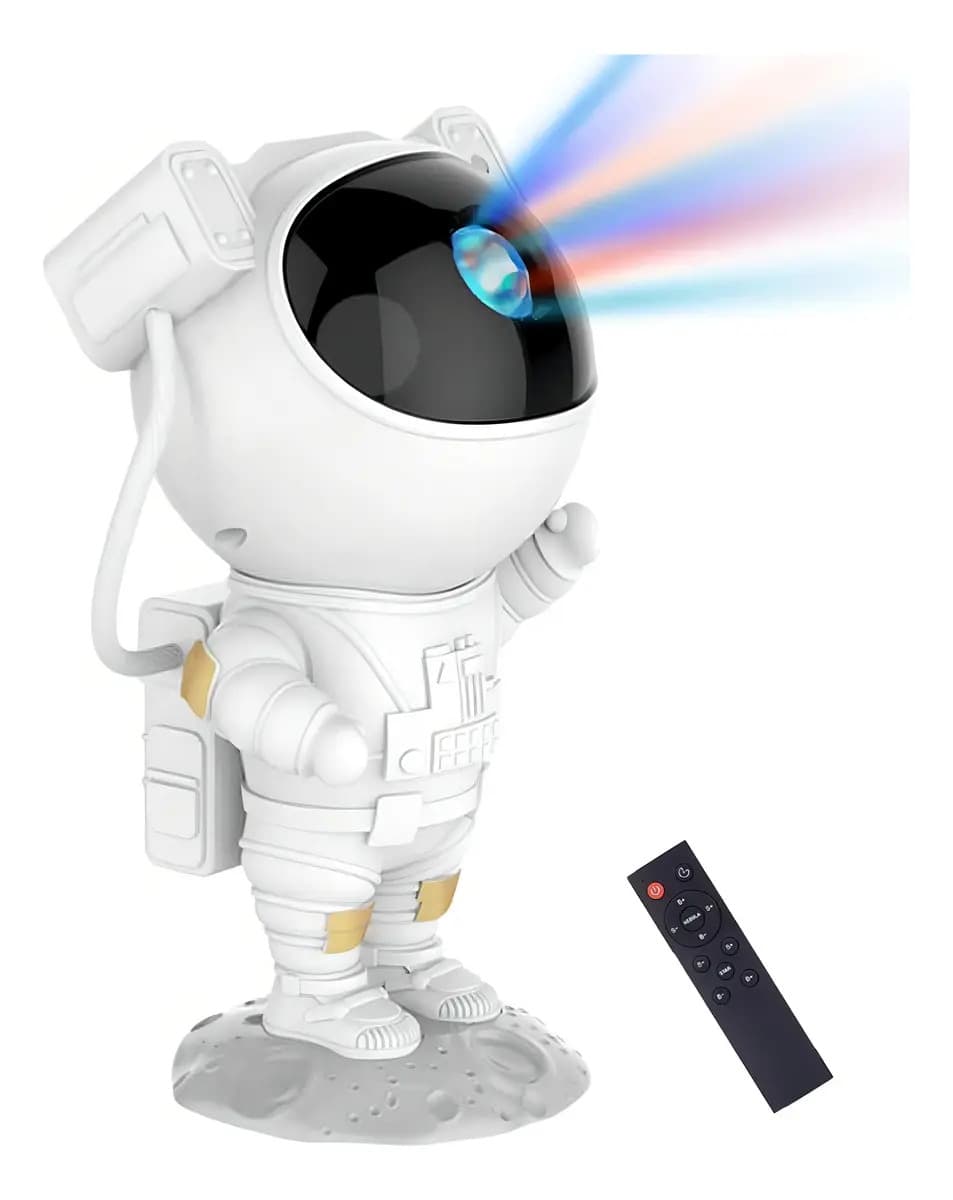 Luminária Astronauta Projetor De Luz Galáxia