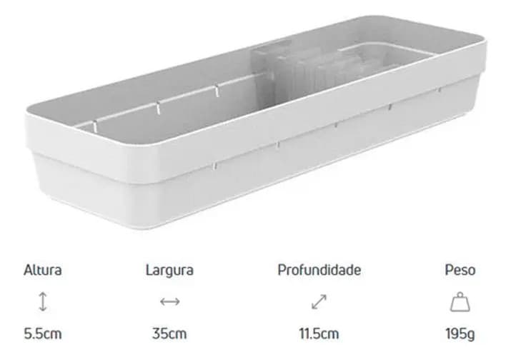 Organizador Gavetas Com Porta Facas Talheres Divisor Cozinha