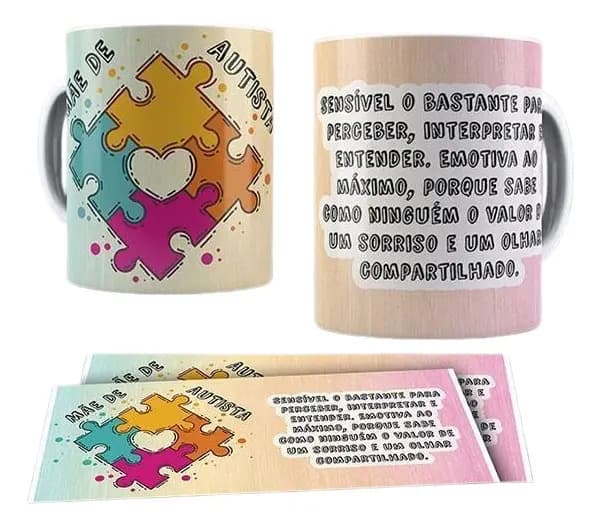 Caneca Personalizada Mãe De Autista