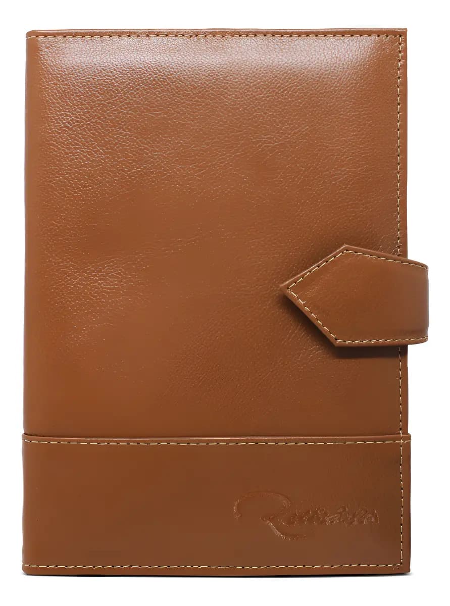 Porta Agenda De Couro - Caramelo