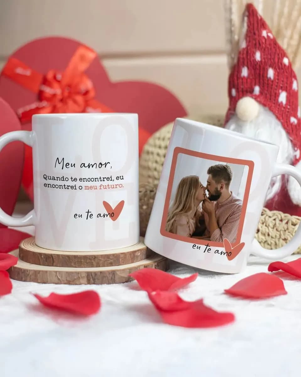 Caneca Casal Namorados Xicara Personalizada Com Foto Modelo 06