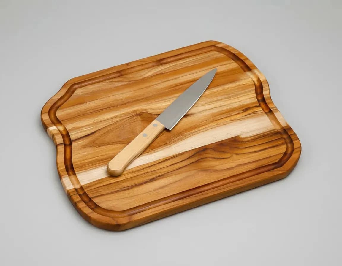 Kit Churrasco Tabua De Madeira Nobre Rustica Com Faca Inox Cor Marrom Kit churrasco tábua e faca