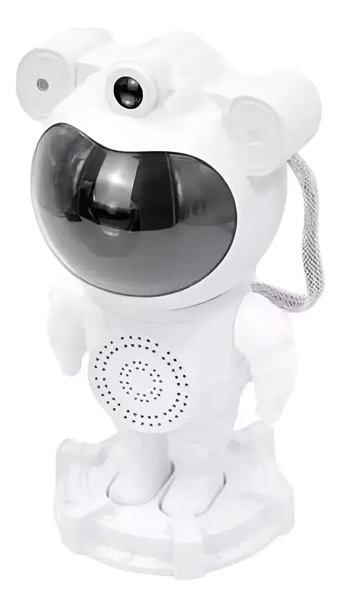 Luminária Astronauta Com Alto Falante Bluetooth Luz Galaxia